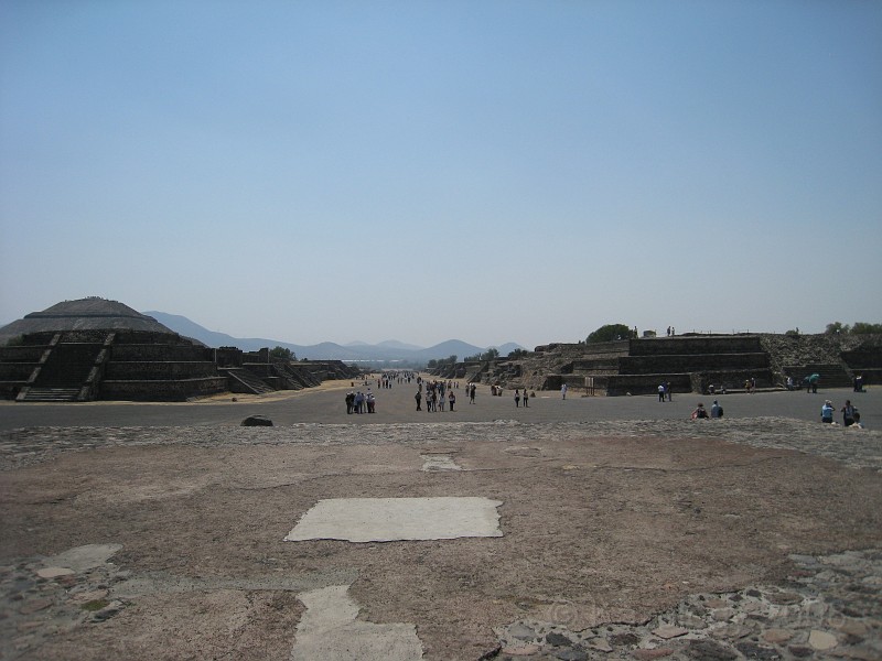 Mexico Pyramids - Mexico City 2009 0795.jpg - A trip to the Teotihuacan area of Mexico to visit the pyramids. A vast complex and a great climb to the top. This was followed by lunch in a cave, then a visit to the historical center of Mexico City. March 2009.